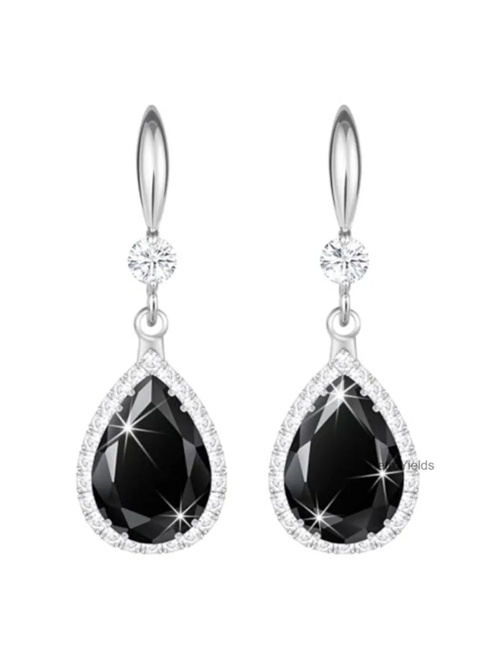Rhinestone Drop Chandelier Earrings Cubic Zirconia Teardrop Dangle Jewelry